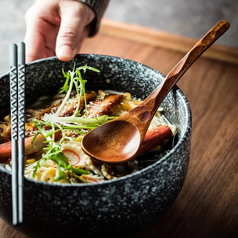 Japanese Wooden Soup Spoon Set