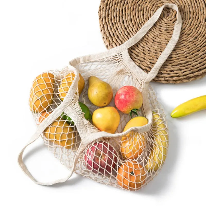 Reusable Cotton Mesh Shopping Bag