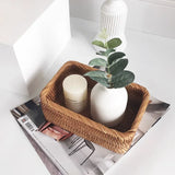 Load image into Gallery viewer, Hand-Woven Rattan Storage Basket