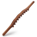 Load image into Gallery viewer, Beech wood massage stick with 20 beads for acupressure and body relief