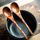 Load image into Gallery viewer, Japanese Wooden Soup Spoon Set