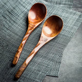Load image into Gallery viewer, Japanese Wooden Soup Spoon Set