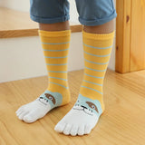 Load image into Gallery viewer, Children’s Cotton Five-Finger Socks