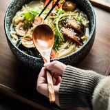 Load image into Gallery viewer, Japanese Wooden Soup Spoon Set